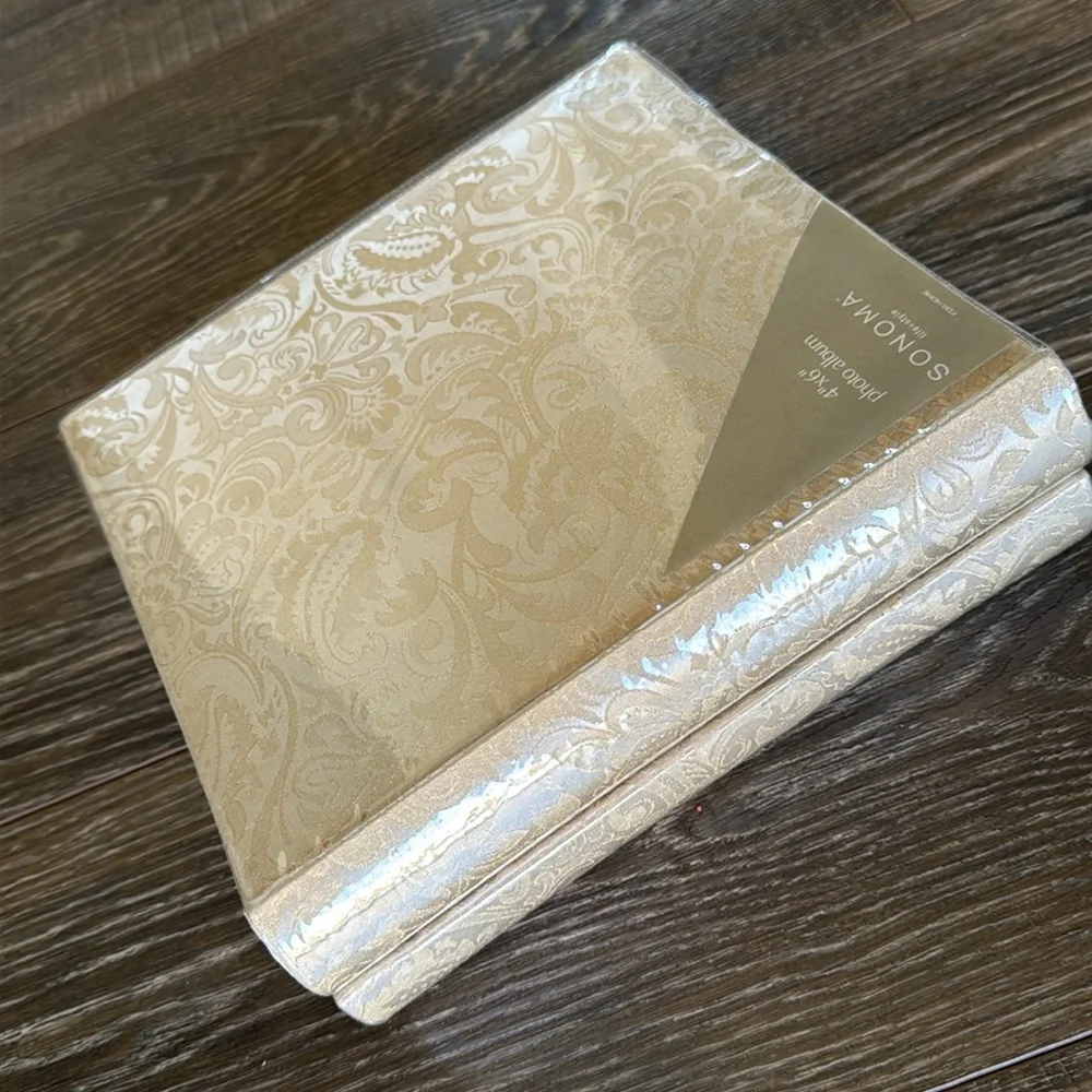 Sonoma Home Cream Paisley Photo Album - Set of 2